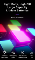 Ulanzi VL49 Lumière vidéo LED RVB pleine couleur 2500K-9000K 800LUX Mini lumière de remplissage magnétique 3 griffes froides 2000mAh Type-C Lumière pour appareil photo