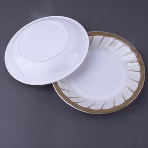 Vajilla Ecológica CRONY para la Escuela, Plato de Plástico para Restaurante, Plato Hondo de Melamina con Rayas Marrones de 8/9/10/11 Pulgadas - Product Image 3