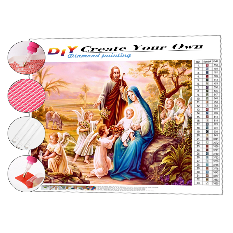 5d Diamond Painting Mary Jesus and