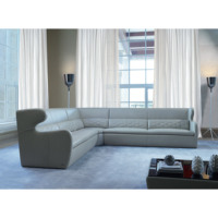 Canapé d'angle modulable en cuir de luxe de haute qualité, design moderne en forme de L, pour salon de villa, canapé nuage, fabriqué en Chine