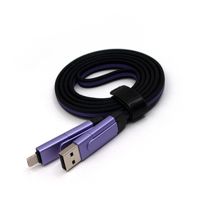 Tùy chỉnh 1m 1.5M 2M <span class=keywords><strong>6</strong></span> trong 1 nylon bện phẳng nhiều dữ liệu USB Loại-C nhanh chóng sạc cáp - Product Image 5