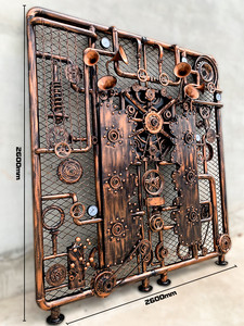 Équipement mural suspendu en fer, décor rétro créatif et Vintage de Style industriel en métal lourd pour Bar, café, Internet, Restaurant, équipement de décoration murale - Product Image 5