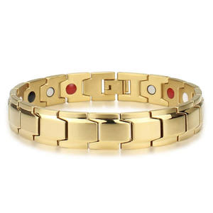 Bracelet <span class=keywords><strong>de</strong></span> Bijoux Magnétiques en Acier Inoxydable Noir Tendance Anti-statique pour Hommes : Thérapie Sanguine, Soulagement <span class=keywords><strong>de</strong></span> la Douleur - Product Image 4