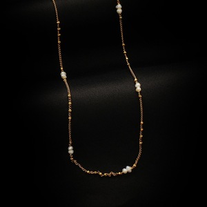 Collar de Plumas Esmeriladas Chapado en Oro de 18K sobre Plata de Ley S925, Cadenas de Moda Retro de Alta Gama, Cadena para Clavícula, Regalo Simple y Exquisito - Product Image 3