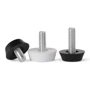 Pieds réglables à trois lignes Gelisen, patins de machine en plastique, supports en caoutchouc PVC pour tables, chaises et armoires - Product Image 3