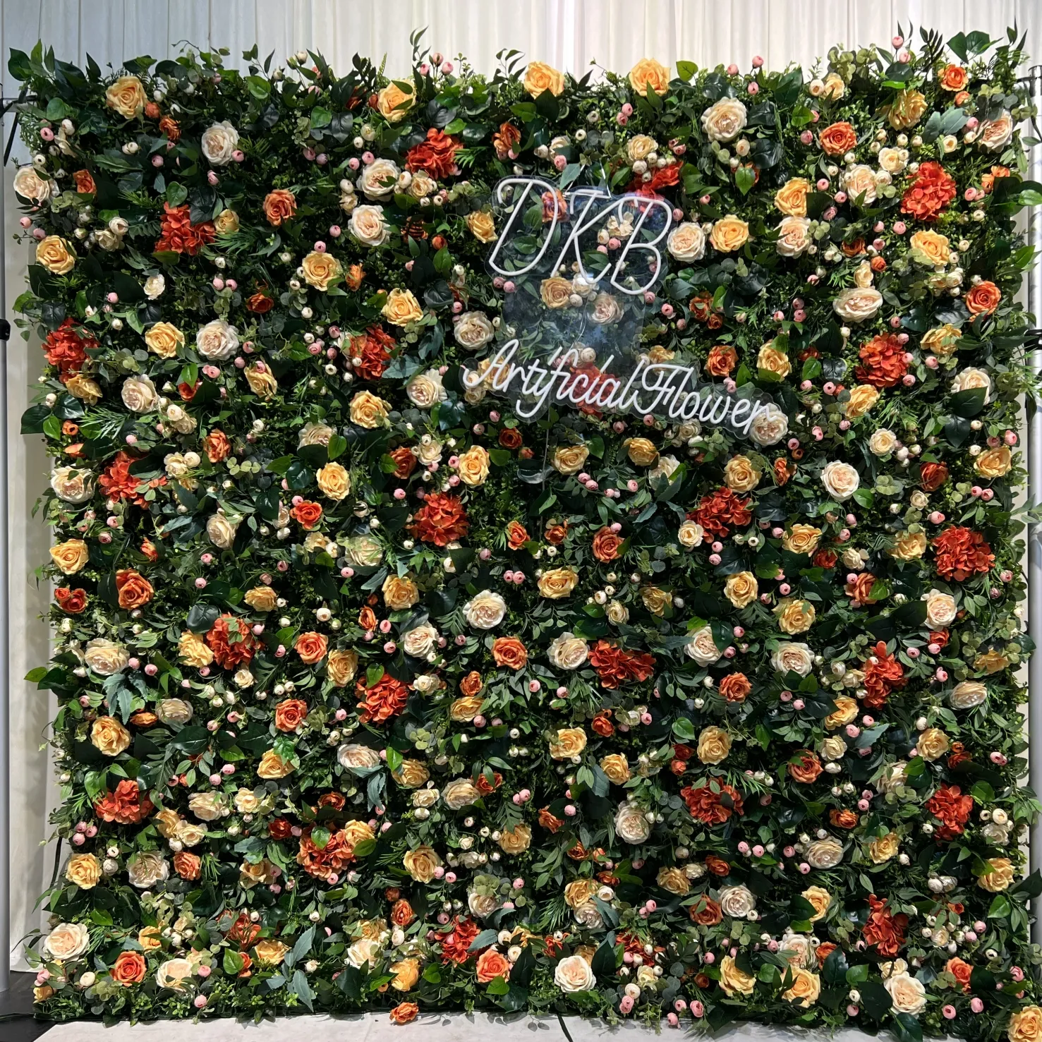 Personnalisé 3D Tissu Fleur Mur Mariage Faux Soie Rose Fleur Panneau Mural Fond Meubles Décoration