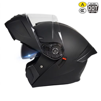 Nouveau casque de sécurité intégral de style Mecha AXK, coque en ABS, visière relevable, certifié DOT/3C, doublure en mousse, double visière, grande visière détachable