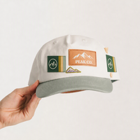 Topi Golf 6 Panel Bordir Patch Kulit, Topi Olahraga Kanvas Snapback, Topi Baseball Custom Gorras, Topi Baseball Pinggiran Pendek