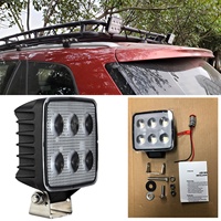 36w flood led camion feux de remorque 4 pouces 12v carré feux de travail led voiture offraod camion systèmes d'éclairage