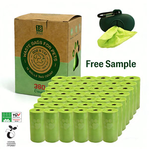 Lavanta Kokulu Biyobozunur 18'li Rulo Köpek Dışkı Torbaları Köpek Fabrikası için Evcil Hayvan Malzemeleri - Product Image 1