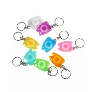 Portachiavi con filo interdentale portatile con custodia a forma di dente, scelte monouso Ultra fini per filo interdentale per l'igiene orale e regali promozionali - Product Image 2