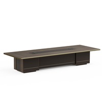 Petite table de conférence rectangulaire Table de réunion personnalisée Table de réunion classique en bois Bureau Wisda Commercial