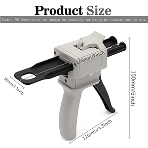 Glue Dispensing Gun Two-component Mixing <b>Epoxy</b> Adhesive <b>Resin</b> Dispenser PA Metal Grey&<b>Black</b> - Product Image 4