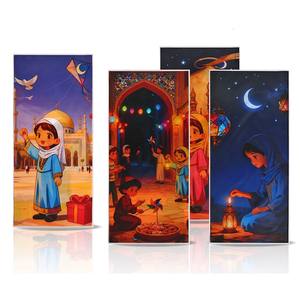 50 Bolsas <span class=keywords><strong>de</strong></span> Regalo con Ilustraciones <span class=keywords><strong>de</strong></span> Niños Musulmanes con Temas <span class=keywords><strong>de</strong></span> Aventura como Campamento, Castillo, Festival <span class=keywords><strong>de</strong></span> los Faroles, Perfectas para Ramadán - Product Image 5