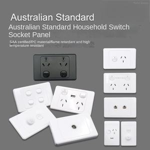 Estándar australiano para enchufes horizontales industriales de pared para TV/satélite/computadora/teléfono 10/15A, retardantes de llama, de policarbonato. - Product Image 2