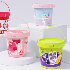 Seau en <span class=keywords><strong>plastique</strong></span> vide de 1 litre avec logo personnalisé IML, bacs ronds en <span class=keywords><strong>plastique</strong></span>, petits seaux, <span class=keywords><strong>100</strong></span>% qualité alimentaire pour les boissons - Product Image 2