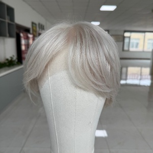 Premier Luxury Single Nnots HD Peluca de encaje Cutícula alineada Cabello humano europeo Pelucas completamente atadas a mano Venta al por mayor Pelucas cortas Pixi Cut - Product Image 3