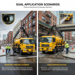 Caminhão Combinado de Limpeza e Sucção de Esgoto em Alta Venda - Product Image 2