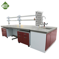 Tables de laboratoire modulaires en acier personnalisées de Cartmay avec armoires pour hôpital et école Design moderne