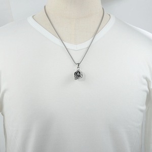 Yunnique – collier avec pendentif tête de mort en acier inoxydable pour hommes, couleur or, bijoux à la mode, cadeau - Product Image 4
