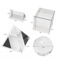 Prisme de photographie, boule ronde et triangulaire, Cube de verre vierge, prisme cristal optique, photographie, vente en gros, cadeaux d'affaires, K9