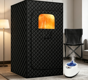 ประสบการณ์สปาหรูกลางแจ้ง ห้องซาวน่าแบบเปียกแบบดั้งเดิม เต็นท์ซาวน่าอบไอน้ำพร้อมเตาอบกลางแจ้ง - Product Image 1