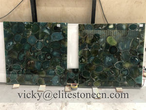 Dalle de pierre semi-précieuse rétroéclairée <span class=keywords><strong>en</strong></span> onyx de jade vert et agate - Product Image 3