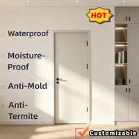 Porte intérieure en WPC résistante aux intempéries, anti-termites, en bois-plastique pour les développeurs immobiliers de Malaisie