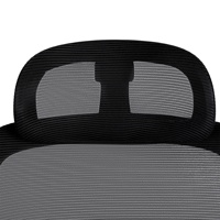 Chaise de bureau en maille réglable et confortable Chaise pivotante mobile ergonomique noire Chaise d'ordinateur de bureau à domicile de style minimaliste