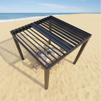 Pergola modulaire polyvalente en aluminium, composants modulables, auvent à lames orientables, designs sur mesure, cours d'hôtels, jardins de complexes hôteliers