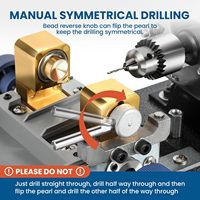 Ensemble complet d'outils de bijouterie 480W 110V, perceuse à perles avec support de perceuse pour coquillages, corail, ambre, pierre, outils de gravure 220V