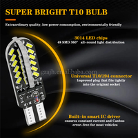 48SMD 3014 Blanco 6000K Flash Giratorio Copia DE SEGURIDAD Lámparas de luz inversa T10 158 579 912 RGB Luz de estacionamiento Coche ultra brillante