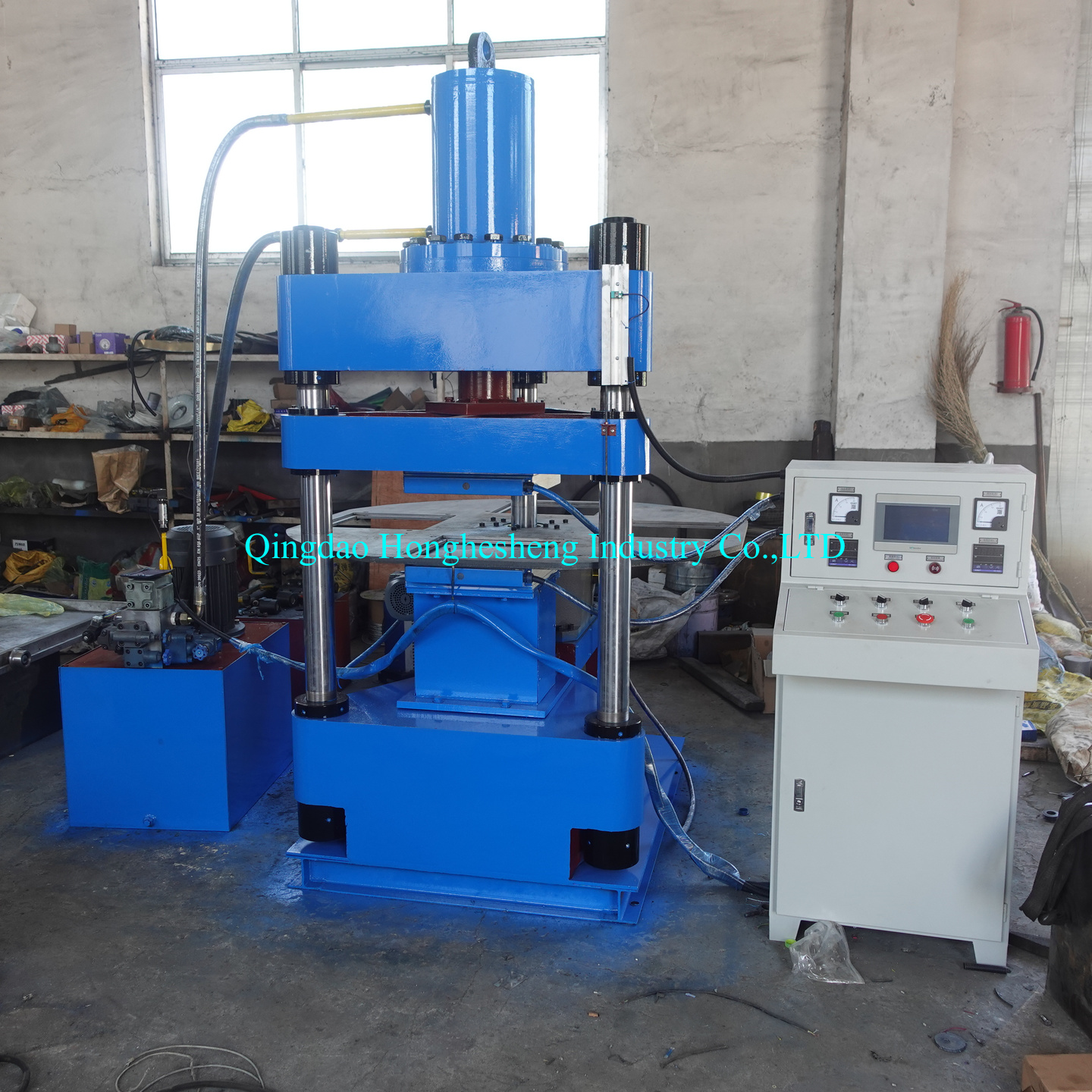 100Ton Vulcanizer Rotary Rubber Shoe Sole Vulacanizing Machine