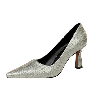 1878-2 2019 di nuovo modo sexy delle Donne <span class=keywords><strong>scarpe</strong></span> tacco di Spessore tacchi Alti bocca superficiale dita dei piedi A Punta serpentina femminile singoli pattini - Product Image 2