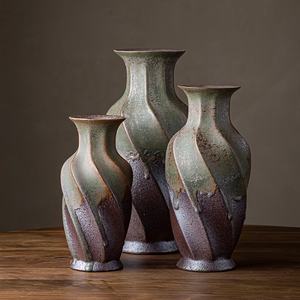 แจกันเซรามิกแนวชนบทขนาดใหญ่,แจกันดอกไม้เซรามิกโบราณทรงสูง12นิ้วแจกันต้นไม้เซรามิกแนววินเทจ - Product Image 3