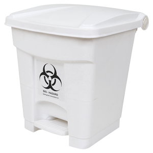 Green Rectangular Plastic Waste <b>Bin</b> with Foot Pedal for Indoor Outdoor Household Recycling Use - Product Image 4