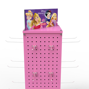 Bevis tùy chỉnh 4-Side kim loại <span class=keywords><strong>Pegboard</strong></span> <span class=keywords><strong>Rack</strong></span> hiển thị đồ chơi Keychain hiển thị đứng cho các cửa hàng bán lẻ - Product Image 4