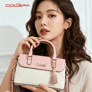 Colefa Odm Designer <span class=keywords><strong>Long</strong></span> <span class=keywords><strong>Champ</strong></span> Fringe Borlas Bolsos de hombro Bolsos cruzados Rosa y blanco Bolsos de mano pequeños con borlas para mujer - Product Image 2