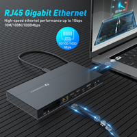 Rocketek 9 en 1 Hub USB C Cfast 2.0 SD4.0 Lecteur De Carte 8K USB Universel 3.1 Station d'accueil Thunderbolt 3 Quai