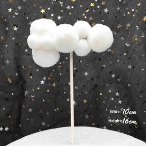 ท็อปเปอร์เค้ก 3 มิติ รูปเมฆสีขาว ขายส่งจากโรงงาน ท็อปเปอร์ตกแต่งเค้ก ขนาดใหญ่และเล็ก ท็อปเปอร์เค้กสุขสันต์วันเกิด - Product Image 2