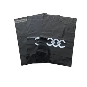 Sobres de envío de correo autoadhesivos, bolsas de plástico biodegradable personalizadas con impresión blanca