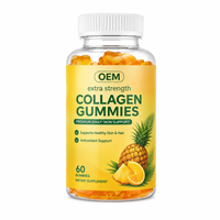 Gummies au collagène pour la beauté de la peau, des cheveux et des ongles, nutrition quotidienne avec saveur de fruits tropicaux, complément alimentaire OEM