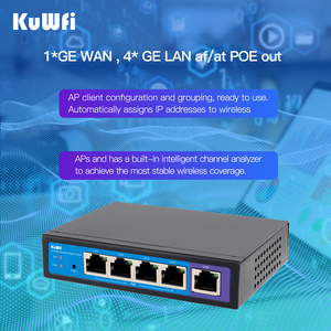 Wifi Nhà cung cấp giải pháp kuwfi AC + PoE + Router 3 trong 1 quản lý 128 thiết bị không dây thông minh Gateway thiết bị xách tay 1000Mbps PoE Router - Product Image 2