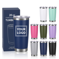 Gobelet isotherme à double paroi de 20 oz, porte-gobelet pour voiture, pour la rentrée scolaire