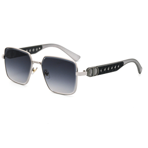 Gafas de Sol <span class=keywords><strong>Partagas</strong></span> al por Mayor, Modernas, de Diseño, con Logotipo Personalizado, Cuadradas, Metálicas, con Cabeza de Leopardo, Protección UV400 - Product Image 4