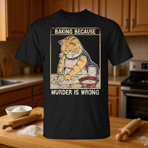 Camiseta con cita de Cat Baker, camiseta de manga corta con cuello redondo unisex para adultos, promocional - Product Image 3