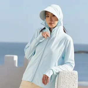 Лучший UPF50 + Солнцезащитная шаль, Женская куртка для кондиционирования воздуха, уличный костюм, Солнцезащитная одежда
