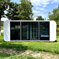 Cabane Apple – Maison mobile moderne en métal respirant, conteneur habitable avec cuisine, salon et bureau préfabriqué créatif