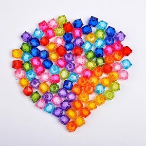 Cuentas de plástico acrílico de grado Super AA, cuentas de azúcar transparentes facetadas cuadradas y redondas de 10mm, 12mm y 14mm en forma cuadrada, cuentas sueltas - Product Image 1