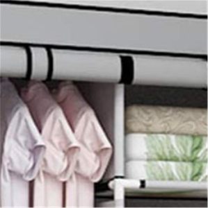 Foldable Diy Metal Multi Compartments Functional Cloth Wardrobe Non Woven Fabric Portable Clothes Storage Wardrobe - Product Image 5